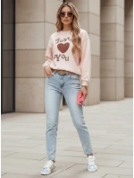 Dámské džínové kalhoty slim fit s páskem NEOPASS modré FashionStreet UY2680