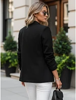 Dámské klasické sako s volánkovými rukávy černé FashionStreet PY0137 Dámské klasické sako s volánkovými rukávy černé FashionStreet PY0137
