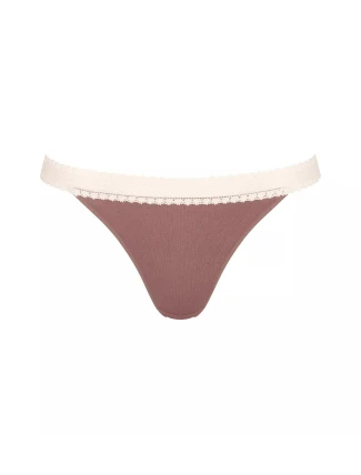 sloggi GO Ribbed R Tanga C2P - BROWN - SLOGGI BROWN - SLOGGI