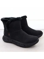 Dámské nepromokavé sněhule s kožíškem Rieker M6554-00 černé