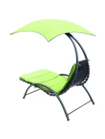 Lehátko se slunečníkem BERGAMO 200x125x180CM limetkově zelené