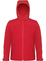 B&C Hooded Softshell /kids Dětská 3-vrstvá softshellová bunda 01.0969 red B&C Hooded Softshell /kids Dětská 3-vrstvá softshellová bunda 01.0969 red
