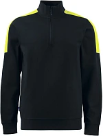 ProJob 2128 Sweatshirt 1/2 Zip Těžká pracovní mikina Doubleface s 1/4 zipem 64.2128 black/yellow