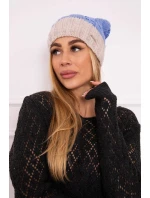 Paris fleecová čepice K212 modrá+béžová