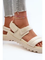 Dámské sandály na platformě Big Star NN274751 béžové