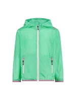 CMP Kid G Jacket Rain Fix Hood lehká zelená nepromokavá bunda (3X53255-E306)