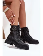 Zateplené workery dámské s ozdobným detailem černé Talyssa