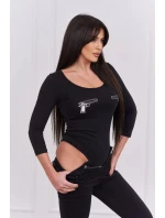 Body s potiskem pistole černé Body s potiskem pistole černé