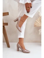 Saténové lodičky Lewski Shoes 2453 Béžové