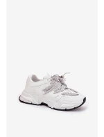 Tenisky Sportovní Boty Dámské S Dvojitým Šněrováním Bílé Efobell