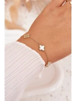 Náramek S Přívěsky Nerezová Ocel Zlatá Perla