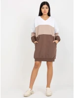 RV SK 8382 šaty.31 bílo-hnědá