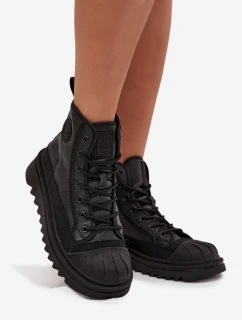 Dámské vysoké zateplené tenisky Big Star – černé