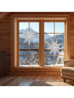 PAPÍROVÁ DEKORACE HVĚZDA 45CM 9 RAMEN BÍLÁ