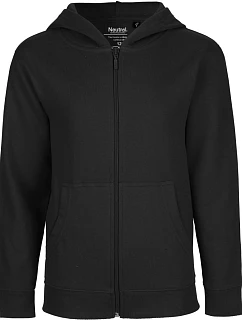 Neutral O 13301 Dětská mikina s kapucí z bio bavlny 77.1331 black
