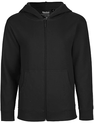 Neutral O 13301 Dětská mikina s kapucí z bio bavlny 77.1331 black