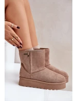 Vysoké dámské sněhule na platformě Big Star OO274A097 béžové