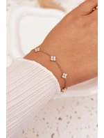 Náramek S Květinami Chirurgická Ocel Zlatá