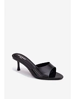 Sandály z umělé kůže na jehlovém podpatku Zlaté Melissea