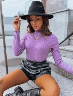 Dámský svetr s rolákem OASIS fialový FashionStreet MY2242 Dámský svetr s rolákem OASIS fialový FashionStreet MY2242