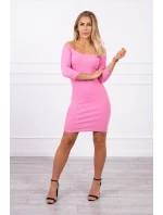 Pruhované přiléhavé šaty ve světle růžové barvě Pruhované přiléhavé šaty ve světle růžové barvě