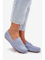 Semišové Dámské Mokasíny Big Star RR274943 Modré