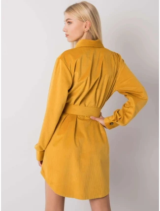 Šaty DHJ SK 10333.12P tmavě žlutá Šaty DHJ SK 10333.12P tmavě žlutá