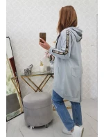 Mikina se zipem na zádech šedá