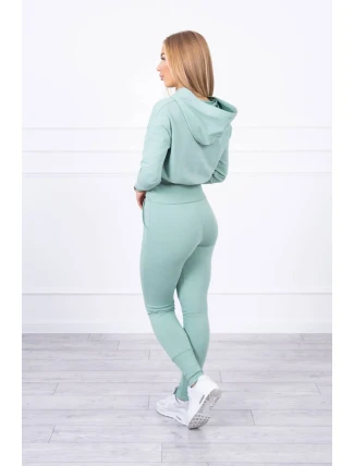 Komplet z szerokimi ściągaczami ciemny miętowy Komplet z szerokimi ściągaczami ciemny miętowy