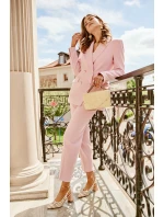 Sandály S Pletením Na Podpatku Růžové Ebina