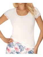 Pyžamo Mila 1/2 Ecru - Donna Pyžamo Mila 1/2 Ecru - Donna