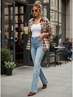 Dámské džíny s vysokým pasem modré FashionStreet UY2948