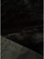 Dámská zimní bunda parka v army barvě s kožešinou S'West (R558-11)