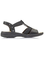 Černé kožené sandály Rieker W 64580 dámské
