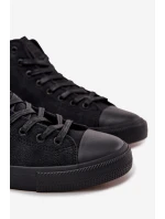 Pánské Zimní Tenisky Z Eko Kůže Big Star OO174247 HI-POLY SYSTEM Černé