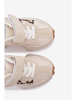Dětské tenisky Sportovní boty na suchý zip Leopardí vzor Béžové Cosima Dětské tenisky Sportovní boty na suchý zip Leopardí vzor Béžové Cosima
