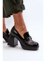 Dámské patentované boty na vysokém podpatku Černá D&A Dámské patentované boty na vysokém podpatku Černá D&A