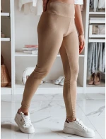 Dámské žebrované legíny JUST camel FashionStreet UY1587