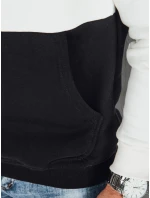 Pánská základní mikina s černobílými pruhy FashionStreet BX5901