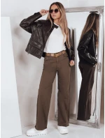 Dámské široké džíny hnědé FashionStreet UY2845