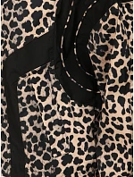 Dámská přechodová bunda s kapucí v leopardím vzoru, béžová, FashionStreet TY6041 Dámská přechodová bunda s kapucí v leopardím vzoru, béžová, FashionStreet TY6041