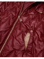 Lekka kamizelka damska ze złotym zamkiem Goodlookin ciemny czerwony (B8586/B8587-27)