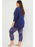 Italská lidová móda r.3/4 sp.7/8 barva:tmavě modrá/potisk