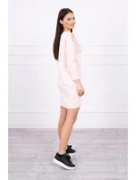 Šaty s potiskem košíků v pudrově růžové barvě Šaty s potiskem košíků v pudrově růžové barvě