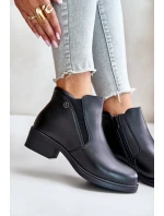 Boty S Nízkým Záhlavím Zateplené Kožešinou Vinceza 85150 Černé