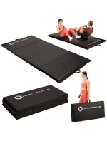 Skládací gymnastická matrace černá 2400x1200x50mm HMS MGS01