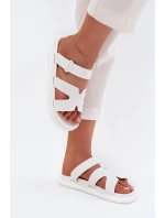 Gumové Dámské Pantofle S Páskem Bílé Tavirae