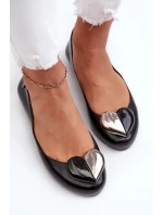 Dámské balerínky se srdcem ZAXY Černé Dámské balerínky se srdcem ZAXY Černé