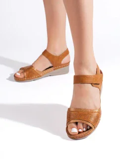 Trendy sandály hnědé dámské platforma