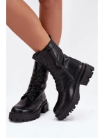 Dámské pracovní kotníky na klocku černé Alviora